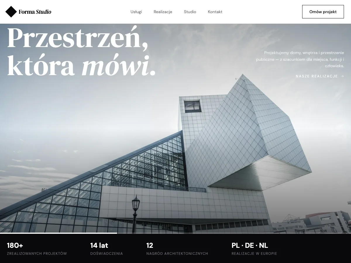 Forma Studio — projekt strony pracowni architektury